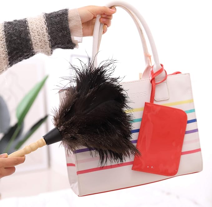 Natural Black Ostrich Feather Duster, 2 Packs, Car Duster Interior/Exterior - Image 5