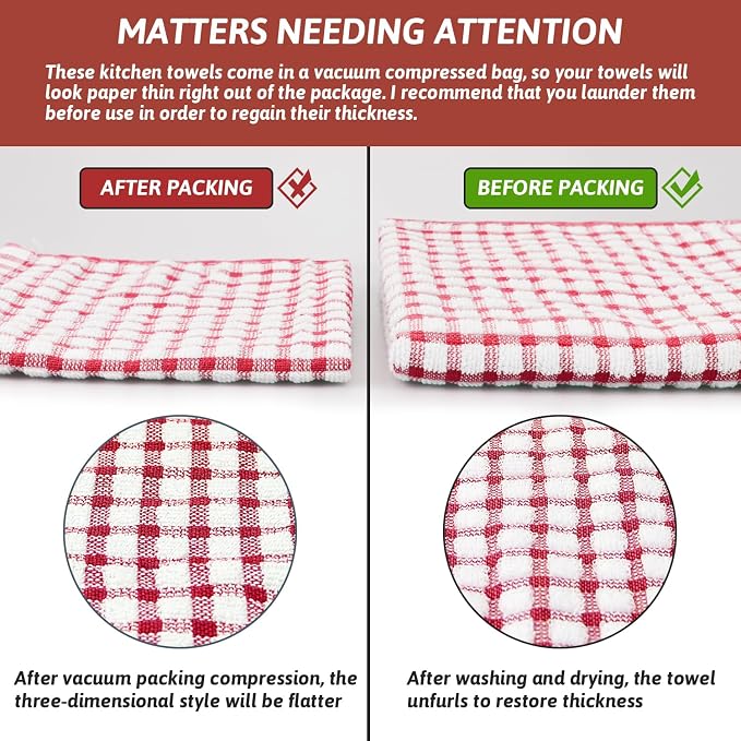 Nialnant 8 Pack Kitchen Towels, Dish Towels - Image 7