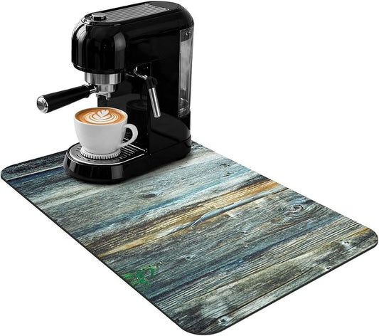 Appliance Mat 24x16 Inch, Wood Grain Panel Design, Absorbent Hide Stain Rubber by Unknown