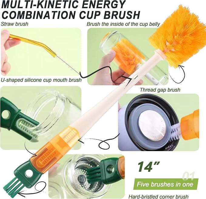 9Pcs Bottle Cleaning Brush Set - Image 2