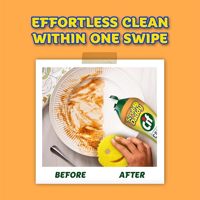 Scrub Daddy Sponges + Scrub Mommy + Cif All Purpose Cleaner, Original - Image 5