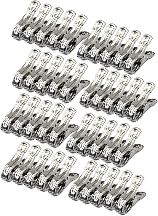Row Cover Clips 40 Pack 2.2 Inch Stainless Steel Clothes Pins, Towel Clips by Commoditydisplay