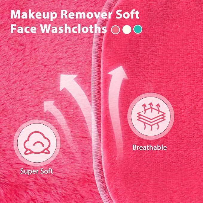 Makeup Remover Cloth, Makeup Remover Pads Microfiber Face Washcloth - Image 3