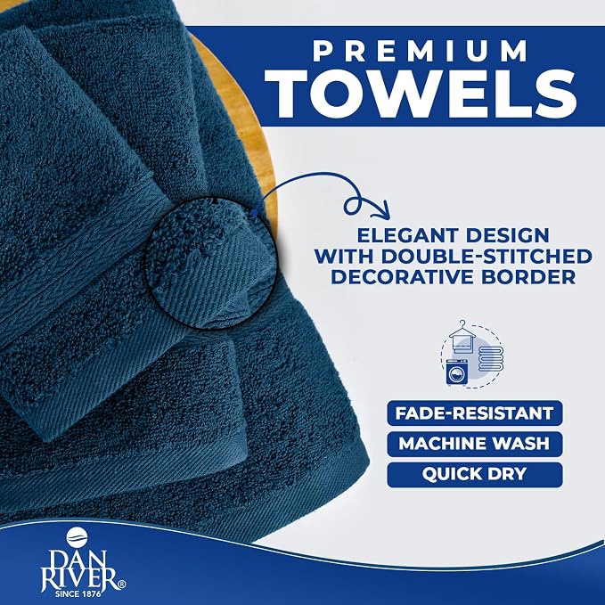 DAN RIVER 8 PC Luxury Bath Towels - Image 6
