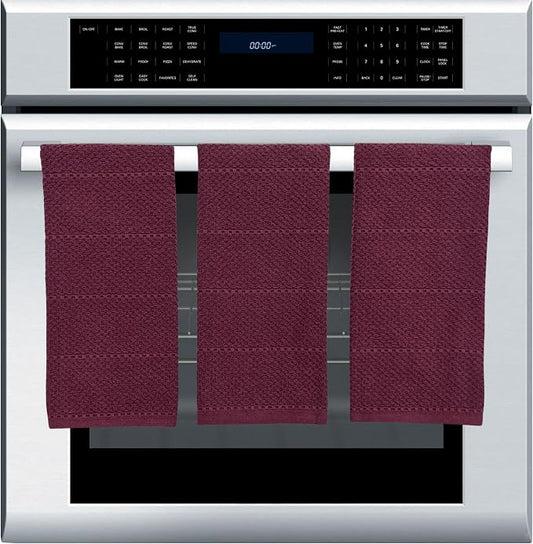 Purple Burgundy Wine Kitchen Hand Dish Towels: Oversized 28" x 18", 100% Cotton - Image 2
