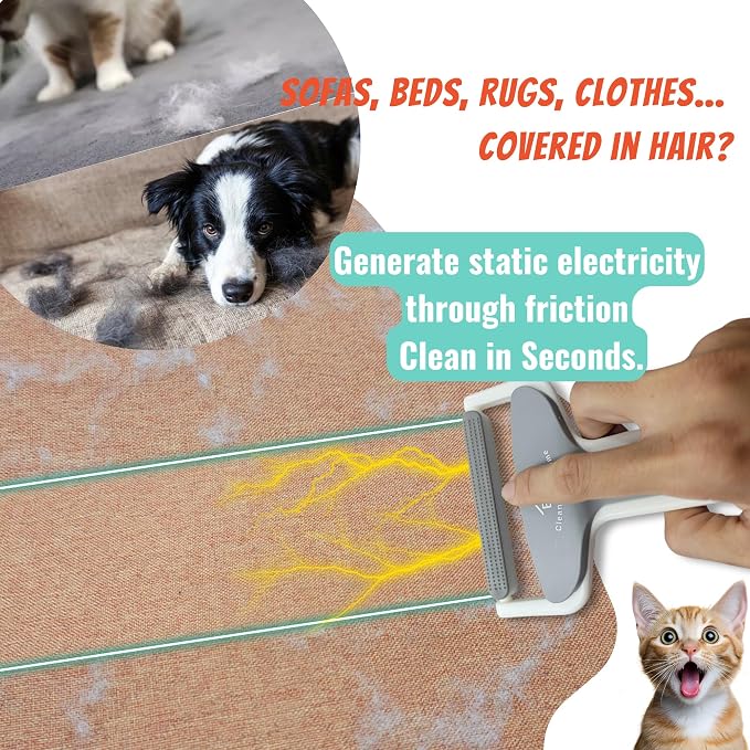 Upgraded BeBii Reusable Electrostatic Pet Hair Remover Tool – Deep Cleaner & - Image 2