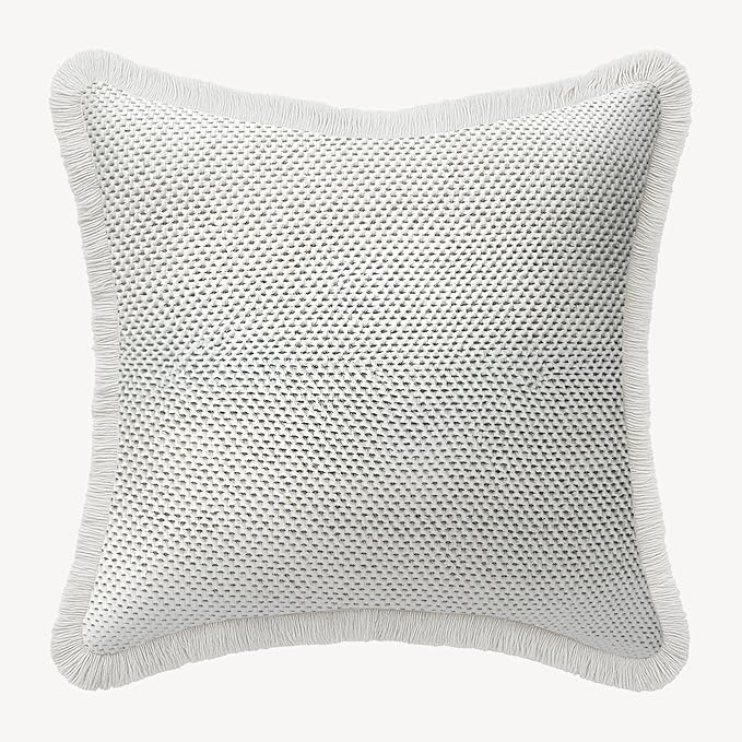 SanVia Comfort Premium Cotton Throw Pillow Covers, 20 x 20 Inches, Luxury Handwoven Couch Pillow Covers with Hidden Zipper, Elegant Home Décor, Insert Not Included