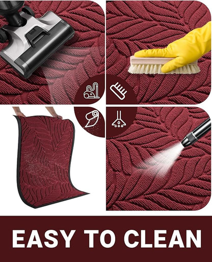 Yimobra 36x24 Large Door Mat Outdoor Indoor, All-Season Waterproof Door Mat Outside Entrance, All-Weather Non-Slip Outside Doormat for Garage Patio Entryway, Red