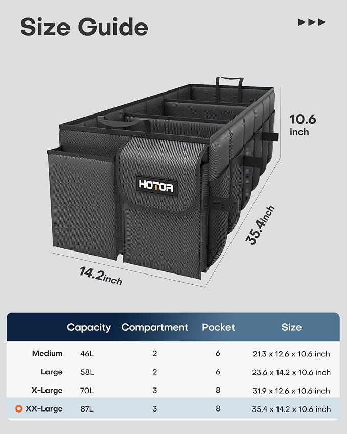 HOTOR Trunk Organizer for Car - Image 2