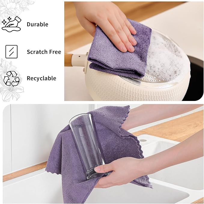 80 Pack Microfiber Cleaning Cloth Roll, Lint Free Rags & Tear Away Reusable - Image 2