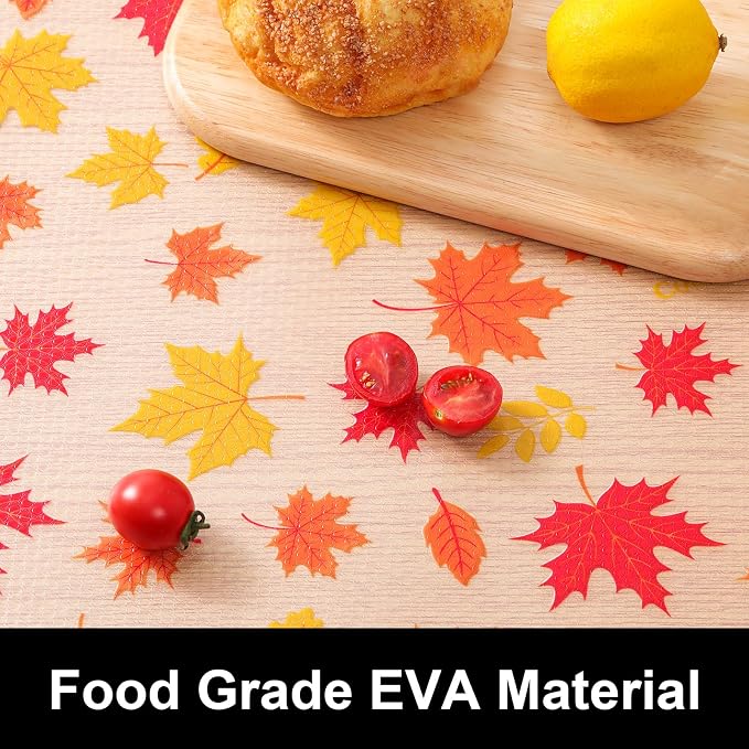 Cooyes Fall Maple Leaf Shelf Liner, Non-Adhesive Waterproof Drawer Liner - Image 4