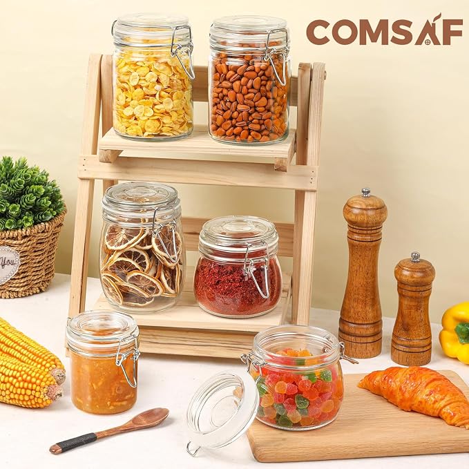 ComSaf 8oz Small Airtight Glass Jars Set of 12 - Image 4
