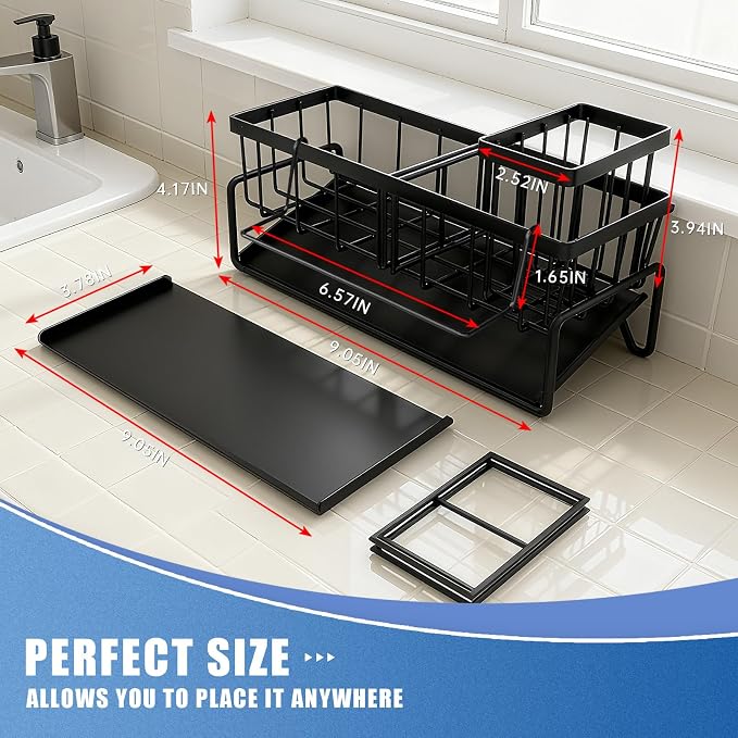 Sponge Holder for Kitchen Sink Caddy，Sink Caddy Organizer - Image 2