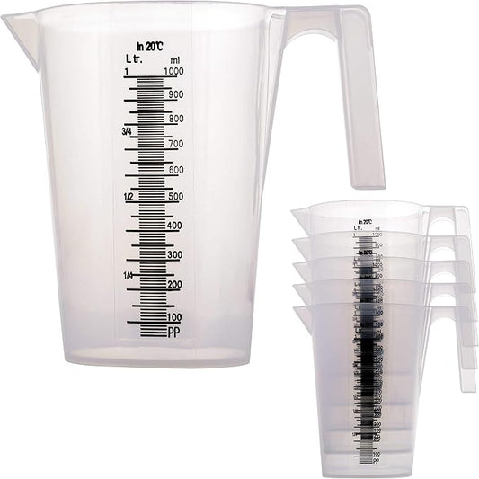 TCP Global 1 Liter Plastic Graduated Measuring and Mixing Pitcher by TCPGlobal