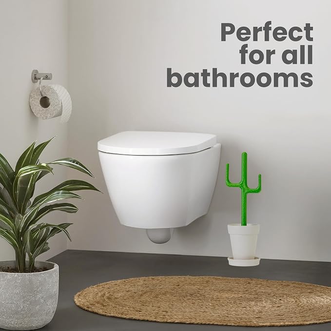 Vigar Cactus Toilet Brush Set, Toilet Brush and Holder Set - Image 5