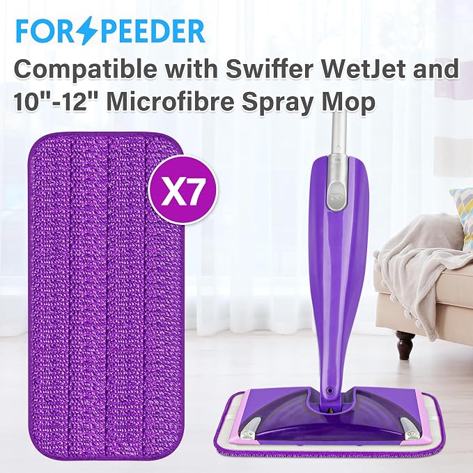 Reusable Mop Pads for Swiffer WetJet, Wet Pads Refills for 12'' Spray Mop - Image 2