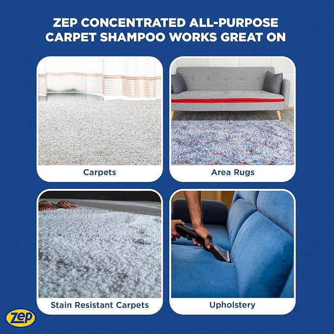 ZEP All-Purpose Carpet Shampoo Concentrate 128 ounce ZUCEC128 - Image 6