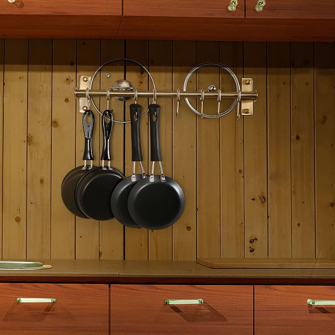 Dseap Kitchen Utensil Holder Hanger, Pot and Pan Rack Wall Mount, Kitchen Rail - Image 2