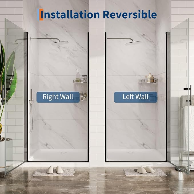 34" W x 72" H Frameless Pivot Shower Door - Image 8