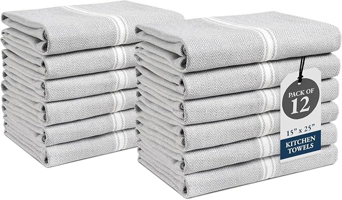 LANE LINEN Kitchen Towel Set, Dish Drying Towels, Absorbent & Machine Washable by LaneLinen