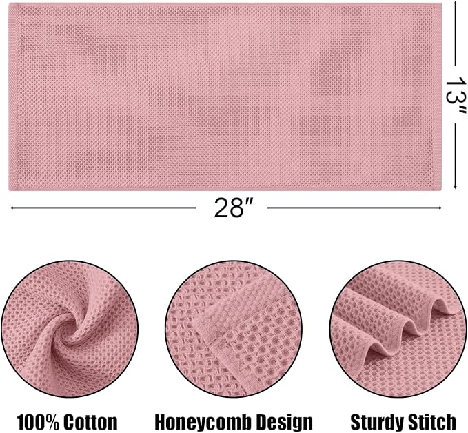 Kitinjoy 100% Cotton Waffle Weave Kitchen Hand Towels - Image 5