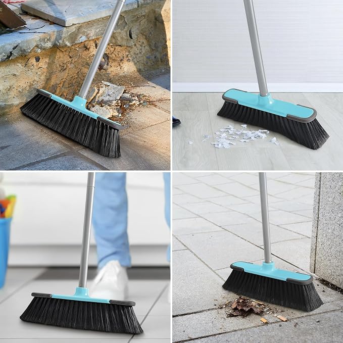 Blue Indoor Broom 54" Long Handle House Broom - Image 6