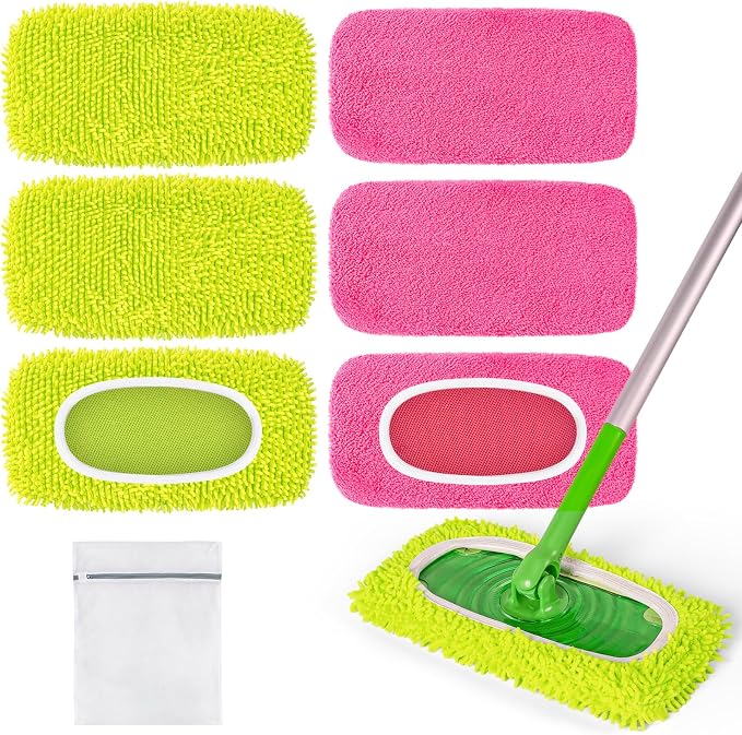 6 Pack Reusable Mop Pads Compatible by Unknown