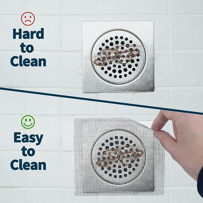 4 Inch x 33 FT Disposable Shower Drain Screen Self-Adhesive Stickers, - Image 3