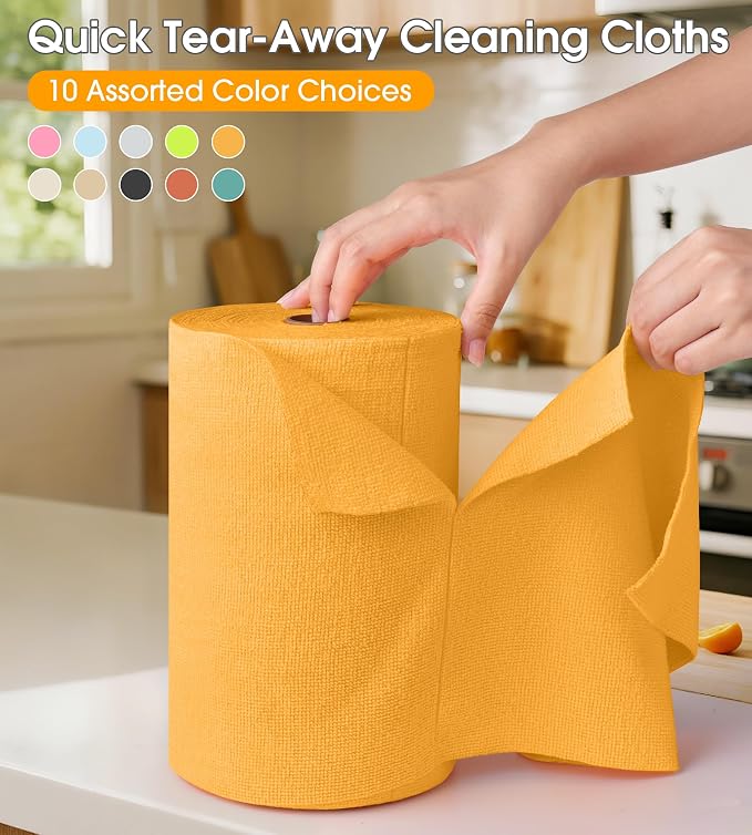 KitchLife Microfiber Cleaning Cloth Roll, 100 Pack - Image 6