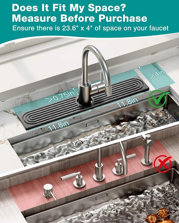 Stone Faucet Mat for Kitchen Sink, Diatomite Sink Protectors - Image 4