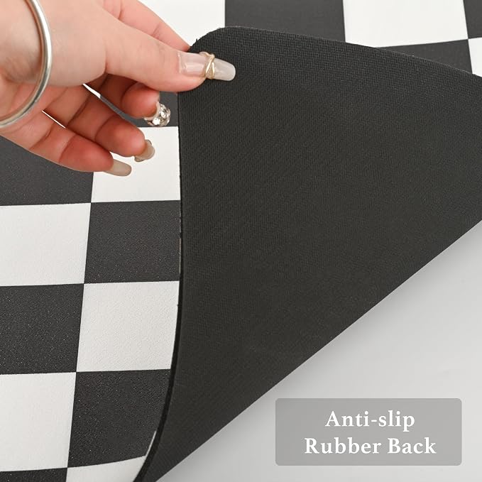 Checkered Dish Drying Mat for Kitchen Counter, Coffee Bar Station Accessories - Image 7