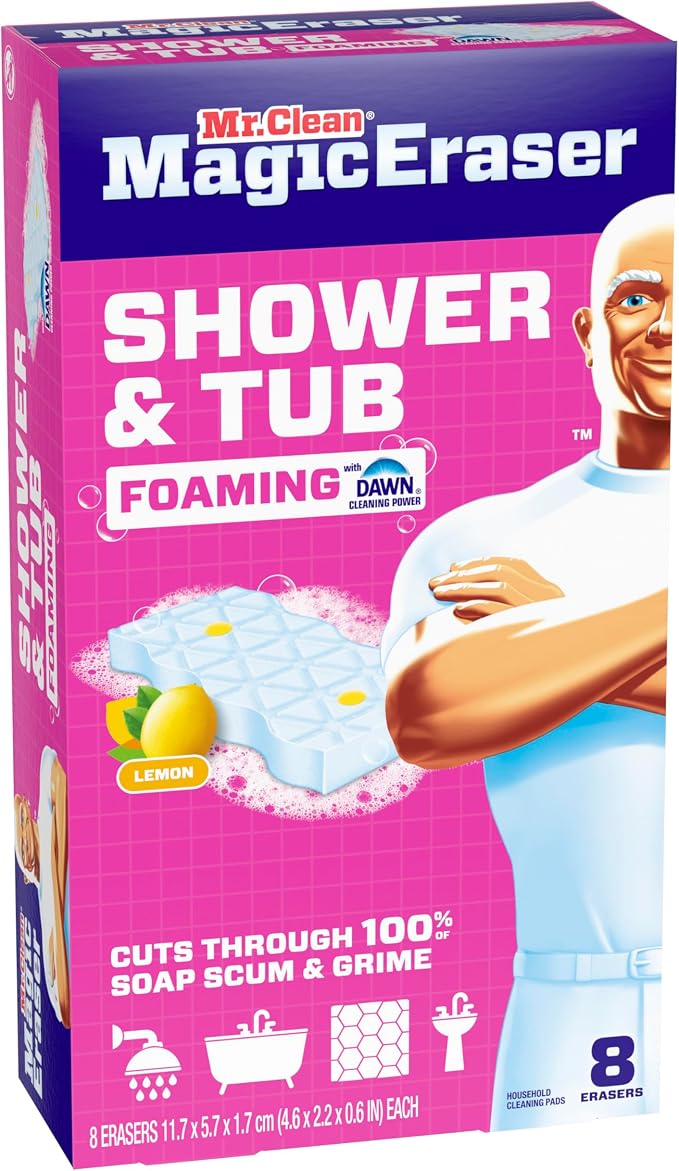 Mr. Clean Magic Eraser Sponge, Tub Cleaner, Soap Scum Remover, Bathroom - Image 13