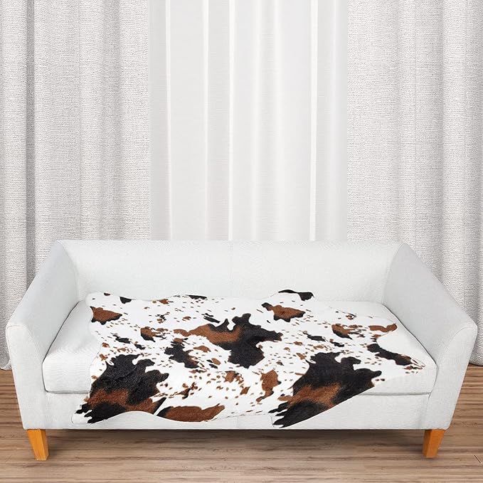 MACEVIA Cowhide Rug Cute Cow Print Rugs Western Decor - Image 4