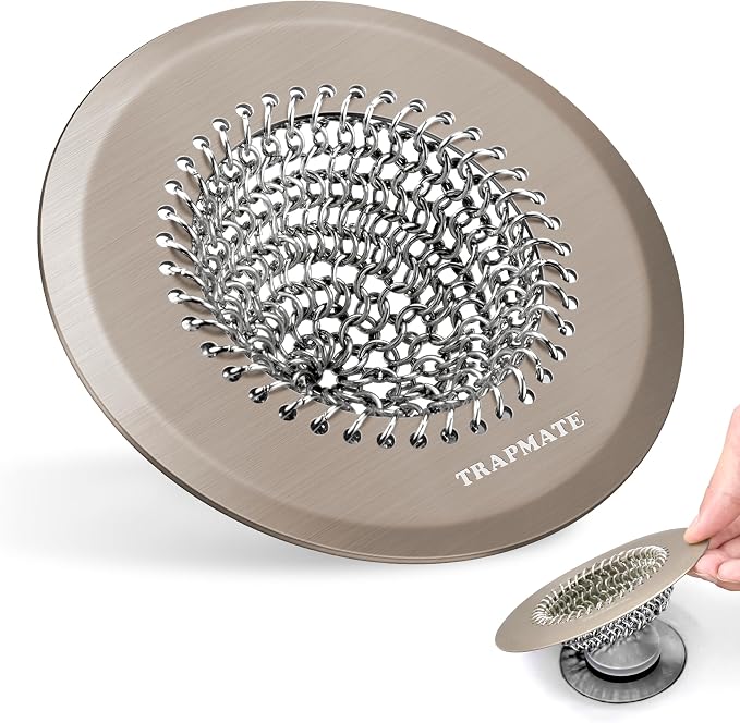 Shower Drain Hair Catcher, Fast Drainage & Easy Clean Bathtub Drain Cover by TRAPMATE