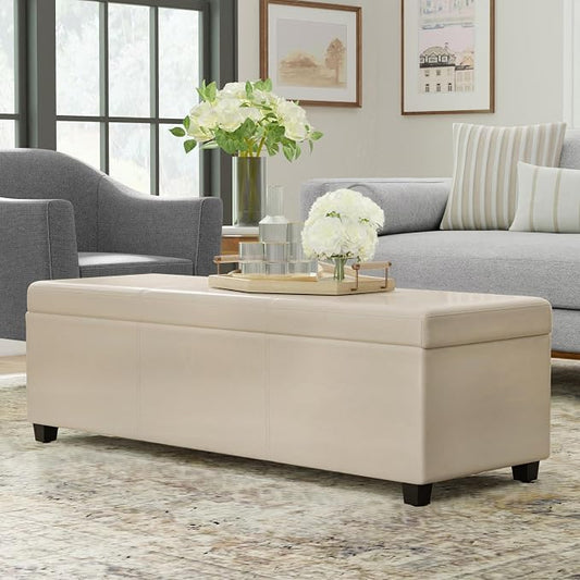 SIMPLIHOME Avalon 54 inch Wide Contemporary Rectangle Extra Large Storage - Image 2