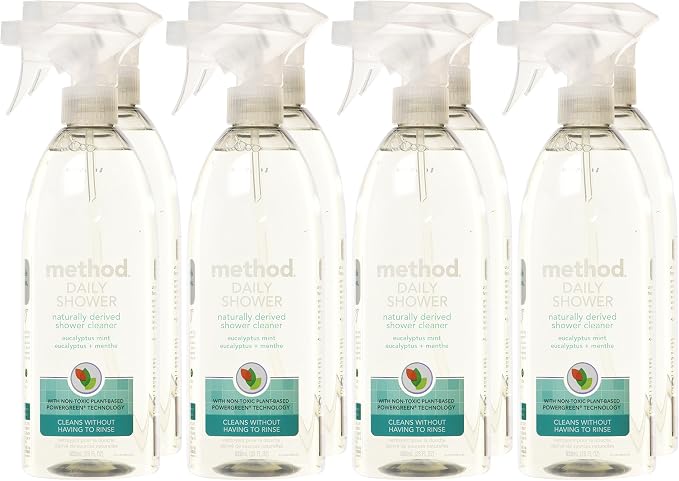 Method Daily Shower Cleaner Spray, & Spray and Walk Away, Eucalyptus Mint Scent - Image 8
