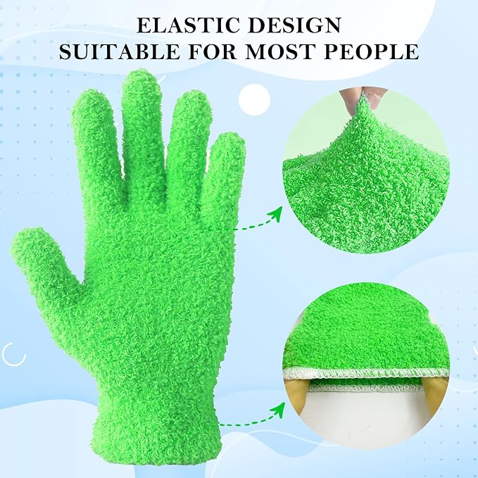 Evridwear Microfiber Plant Dusting Gloves Reusable Leaf Cleaning Glove - Image 3