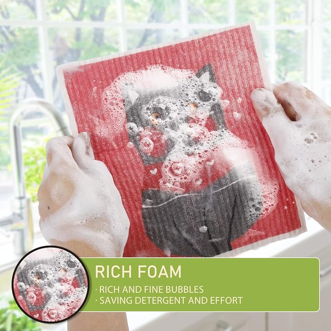 Swedish Dishcloths for Kitchen Reusable 6 Pack Kitchen Towels No Odor - Image 6