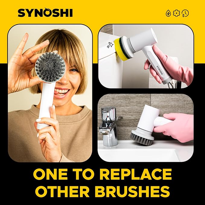 SYNOSHI Electric Spin Scrubber, Power Cleaning Brush - Image 8