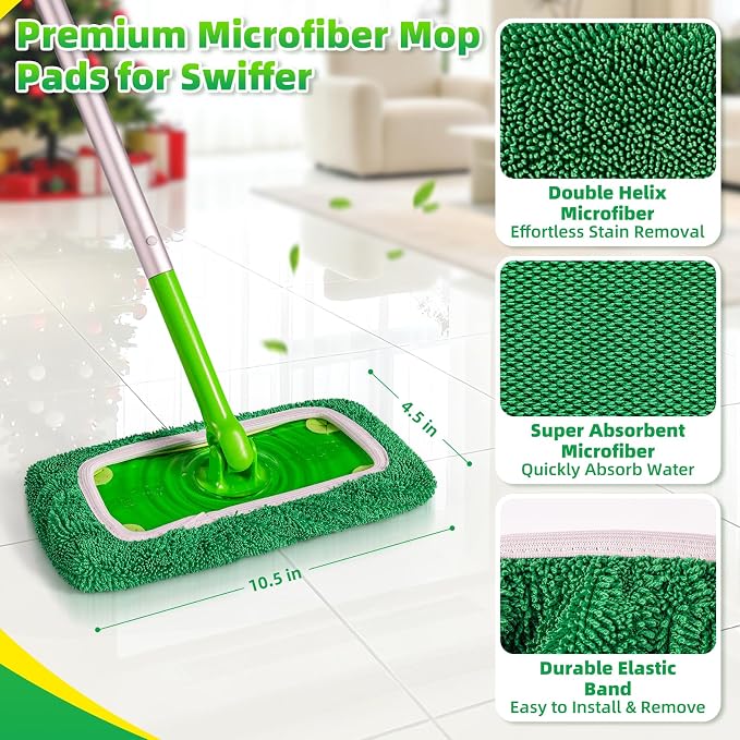 Reusable Microfiber Mop Pads Compatible - Image 3