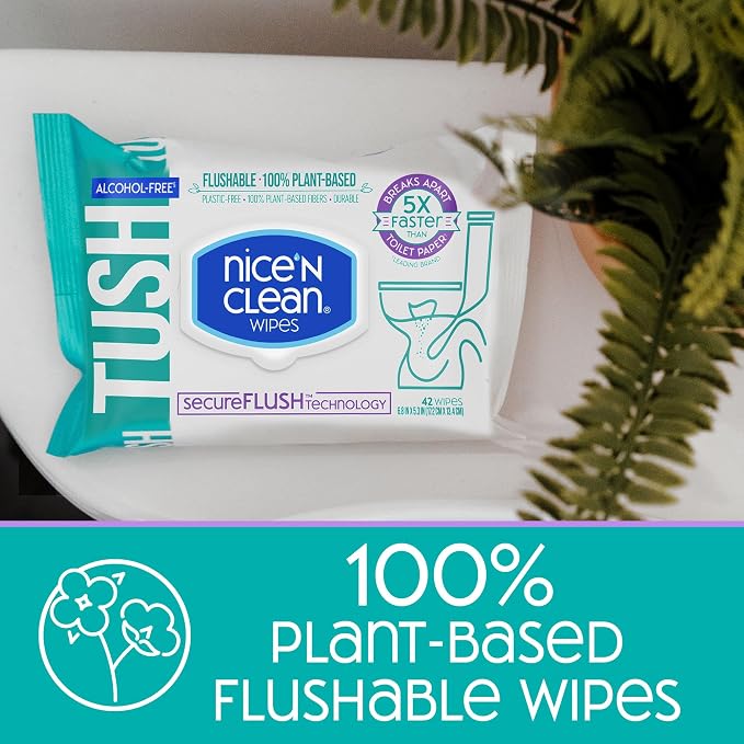 Nice 'N Clean SecureFLUSH Flushable Wet Wipes | Moist Toilet Tissue - Image 4