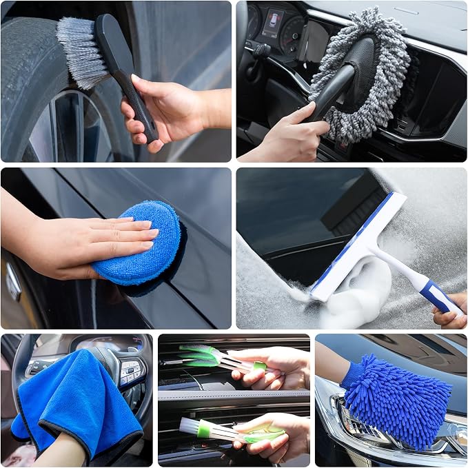 AUTODECO 27Pcs Car Detailing Brush Set, Car Detailing Kit, Auto Detailing Drill - Image 6