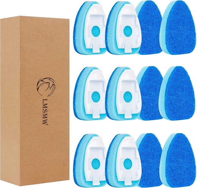 Non-Scratch Dish Wand Sponge Refills 12 Pack, Zero-Scratch Sponge Replacement by LMSMW