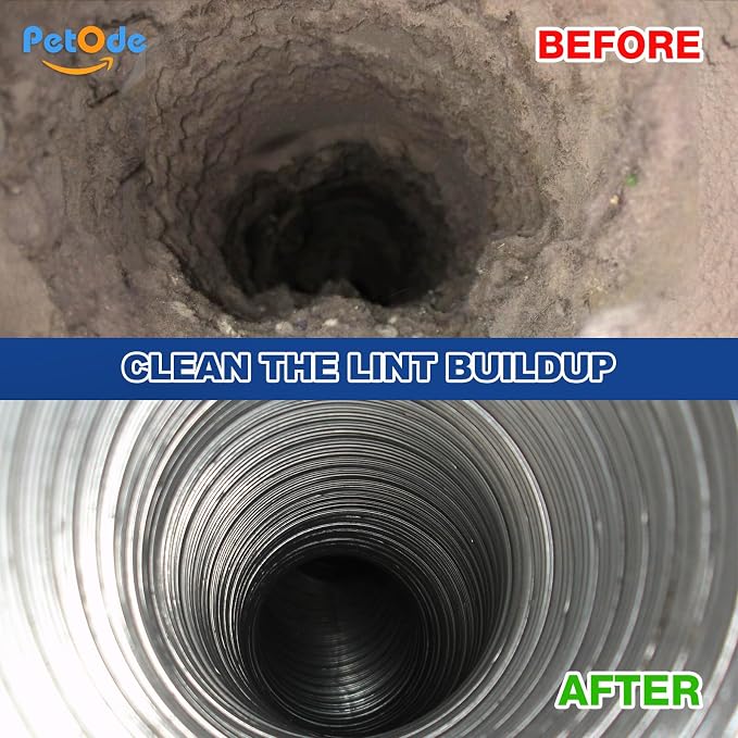 35 Feet Dryer Vent Cleaner Kit, Lint Remover, Upgraded Flexible Quick-Snap Brush - Image 8