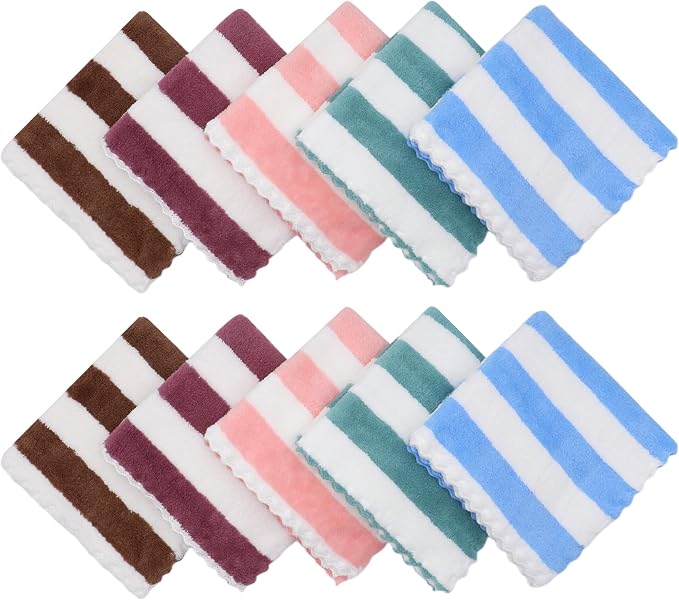 Microfiber Cleaning Cloth Lint Free Cleaning Rags, 10 Pack Fast Drying Dish Rags - Image 2