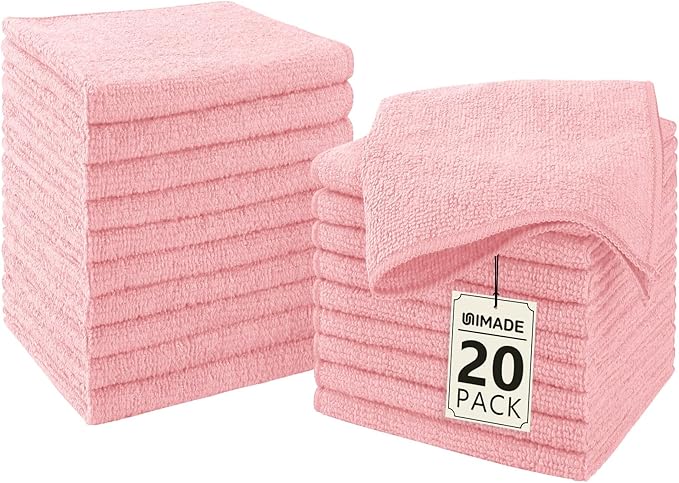 Washcloths - 20 Pack - Face Towels, Highly Soft Wash Cloths and Hand Towels by Unimade