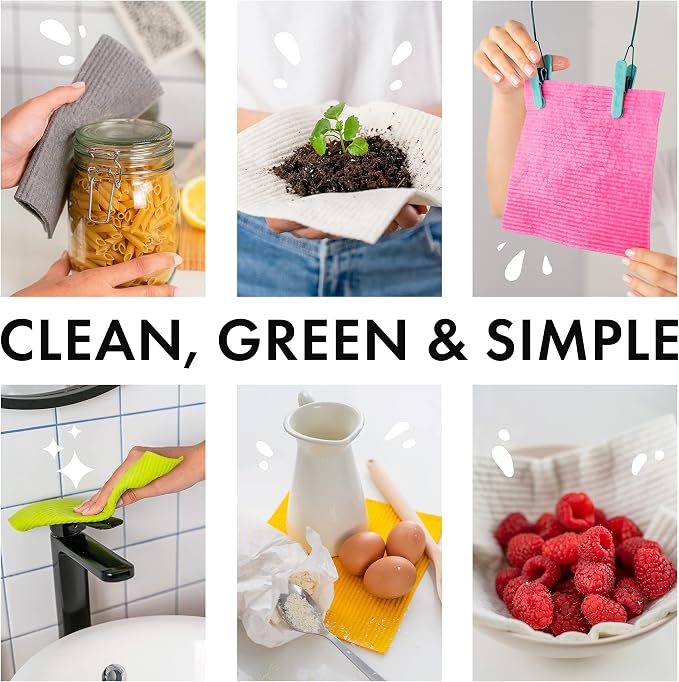 SUPERSCANDI 10 Pack Reusable Cleaning Cloths - Image 2