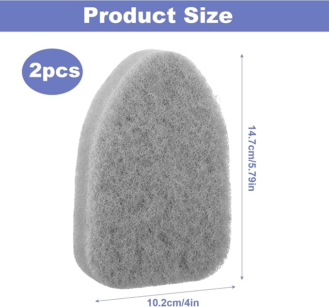 2Pcs Scouring Pads Grey Scrub Pads - Image 3