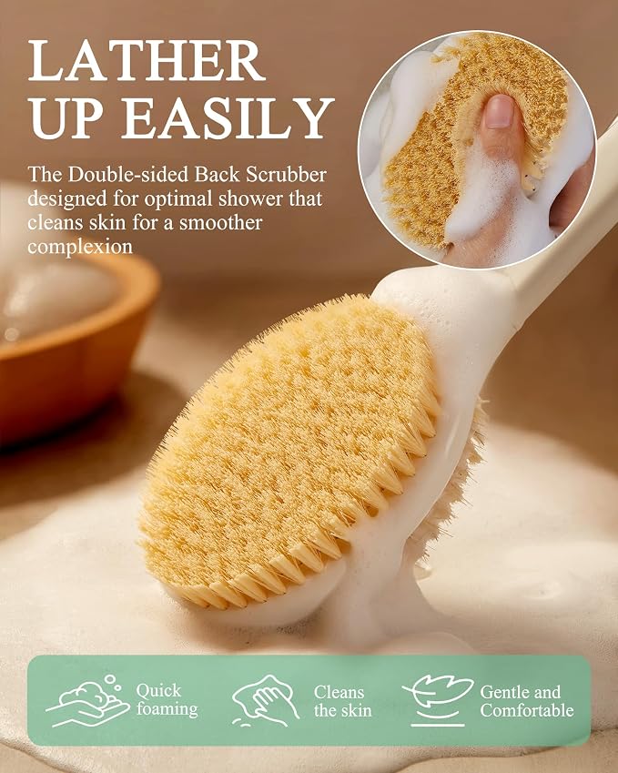 Shower Brush for Massage Dry Brushing: Back Scrubber for Shower - Image 4