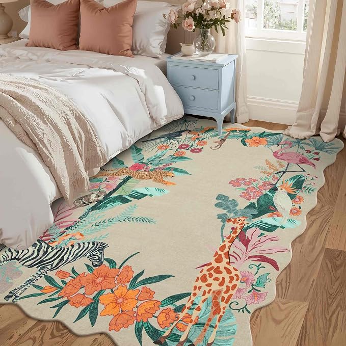 3x5 Rug for Entryway Bedroom, Leopard/Cheetah/Zebra/Tiger Print Throw Rug - Image 3